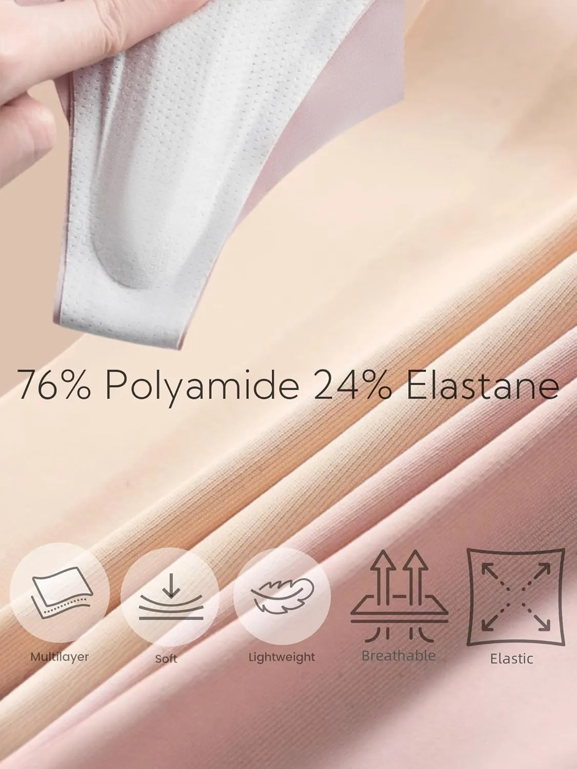Seamless No Show Concealer Cover Workout Thongs Underwear for Women Panties Hider Underwear for Leggings