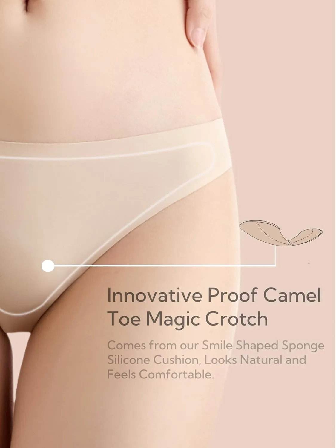Seamless No Show Concealer Cover Workout Thongs Underwear for Women Panties Hider Underwear for Leggings