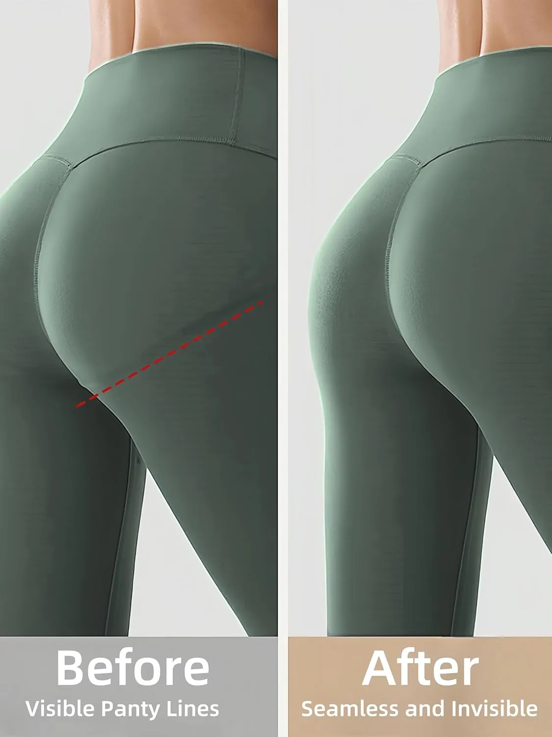 Seamless No Show Concealer Cover Workout Thongs Underwear for Women Panties Hider Underwear for Leggings