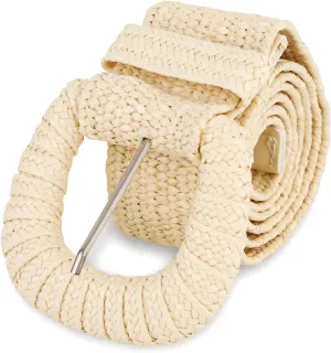 SeptCity Woven Belts for Women, Wide Boho Stretchy Ladies Belts for Dresses and Jeans Valentine's Day Gift for Women