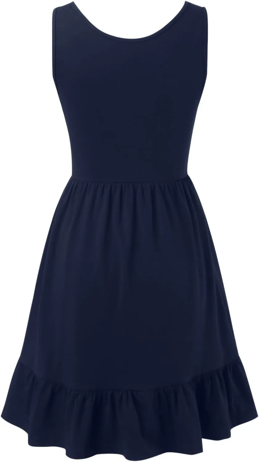 Sleeveless Knee Length Retro A Line Flared Swing Formal Prom Party Dress Floral Sleeve Dress