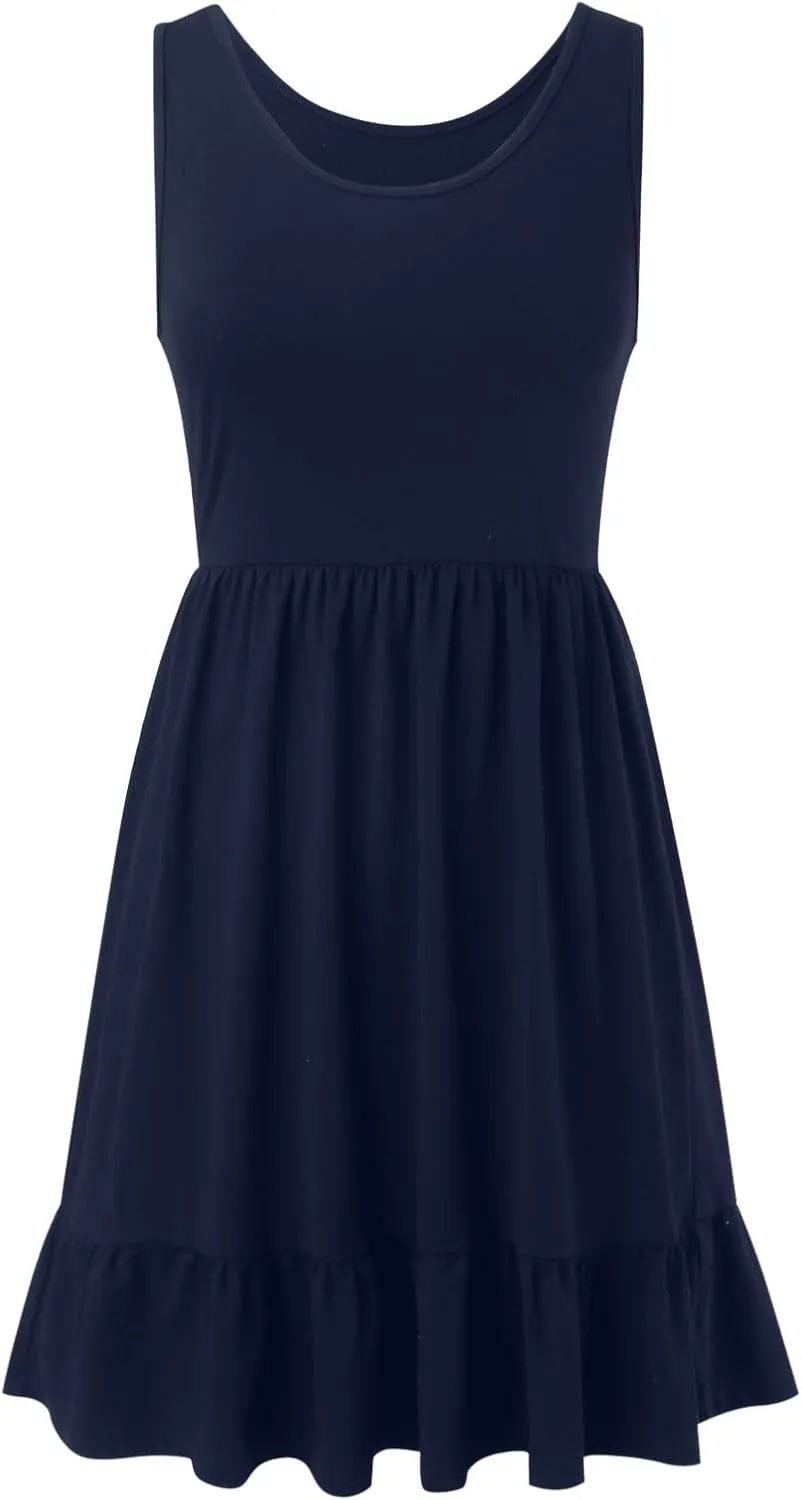 Sleeveless Knee Length Retro A Line Flared Swing Formal Prom Party Dress Floral Sleeve Dress