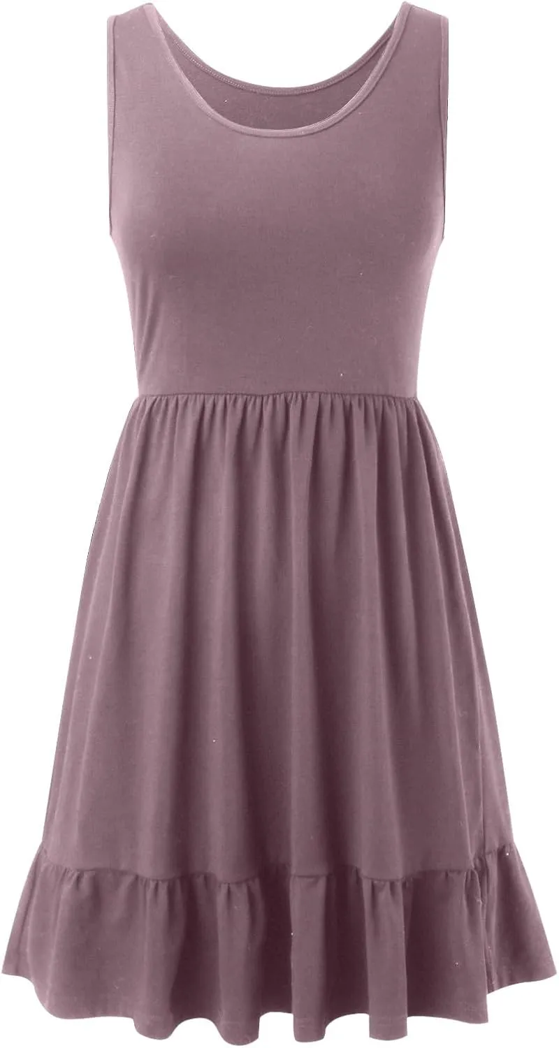 Sleeveless Knee Length Retro A Line Flared Swing Formal Prom Party Dress Floral Sleeve Dress