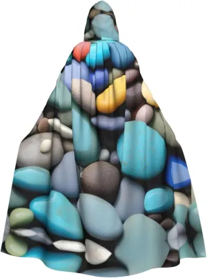 SSIMOO Colored Pebbles Unisex Cloak-Enthralling Vampire Cape for Halloween-A Must-Have Party Attire for Men and Women