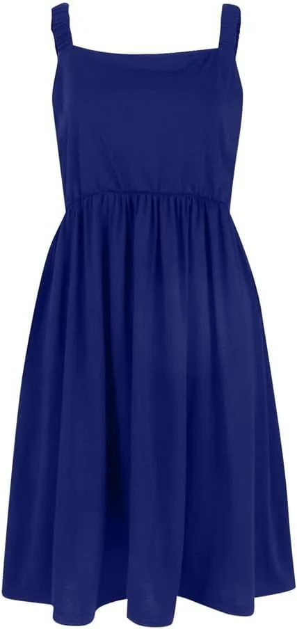 Summer Casual Cute Floral Flowy Square Neck Sundressses Women 2024 with Pocket A Line Flowy Beach Dress