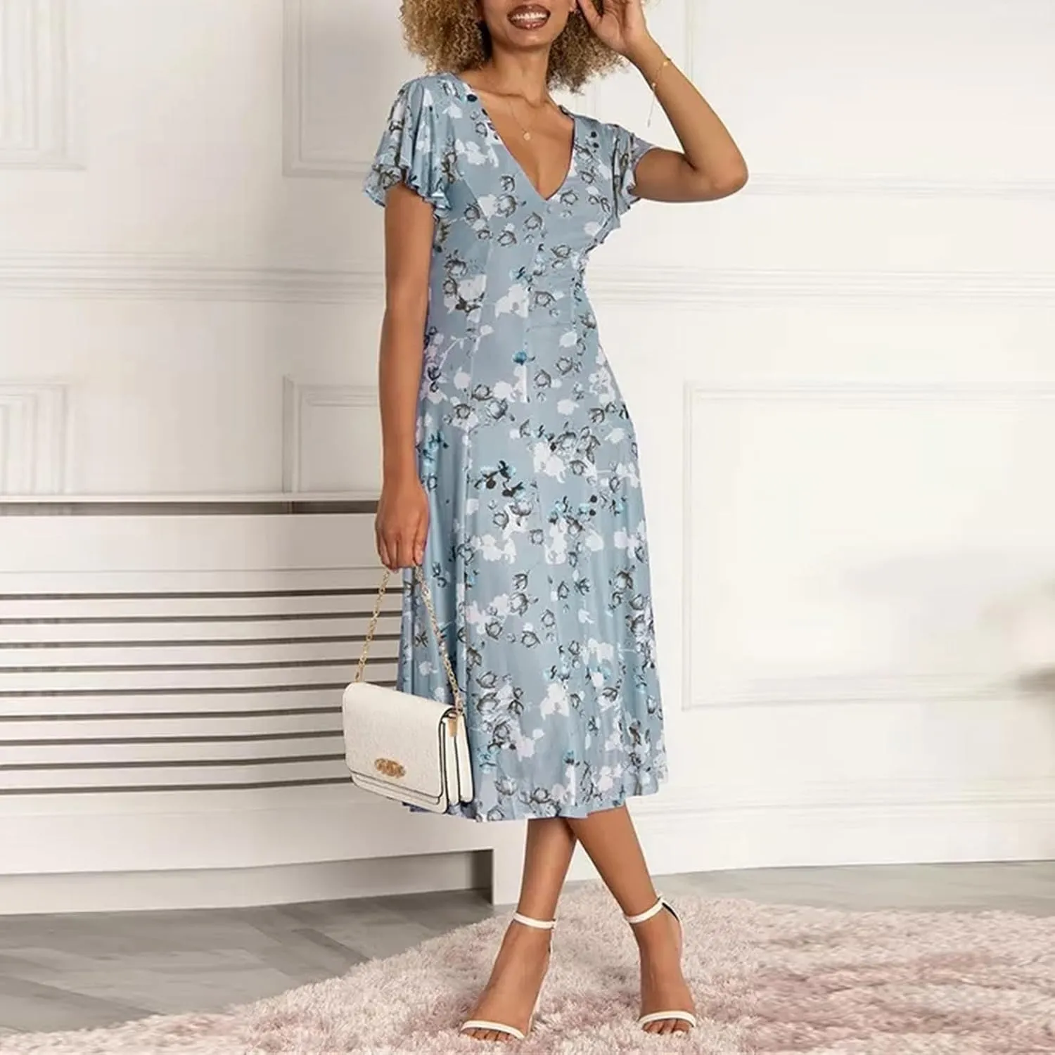 Summer Dresses for Women 2025 Dresses for Women 2025 Casual Spring Maxi Dress Floral Print