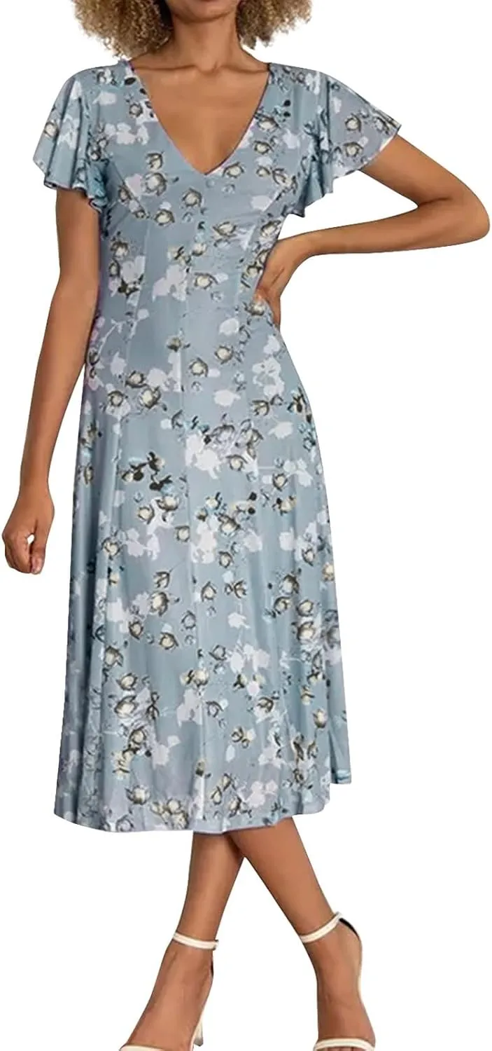 Summer Dresses for Women 2025 Dresses for Women 2025 Casual Spring Maxi Dress Floral Print