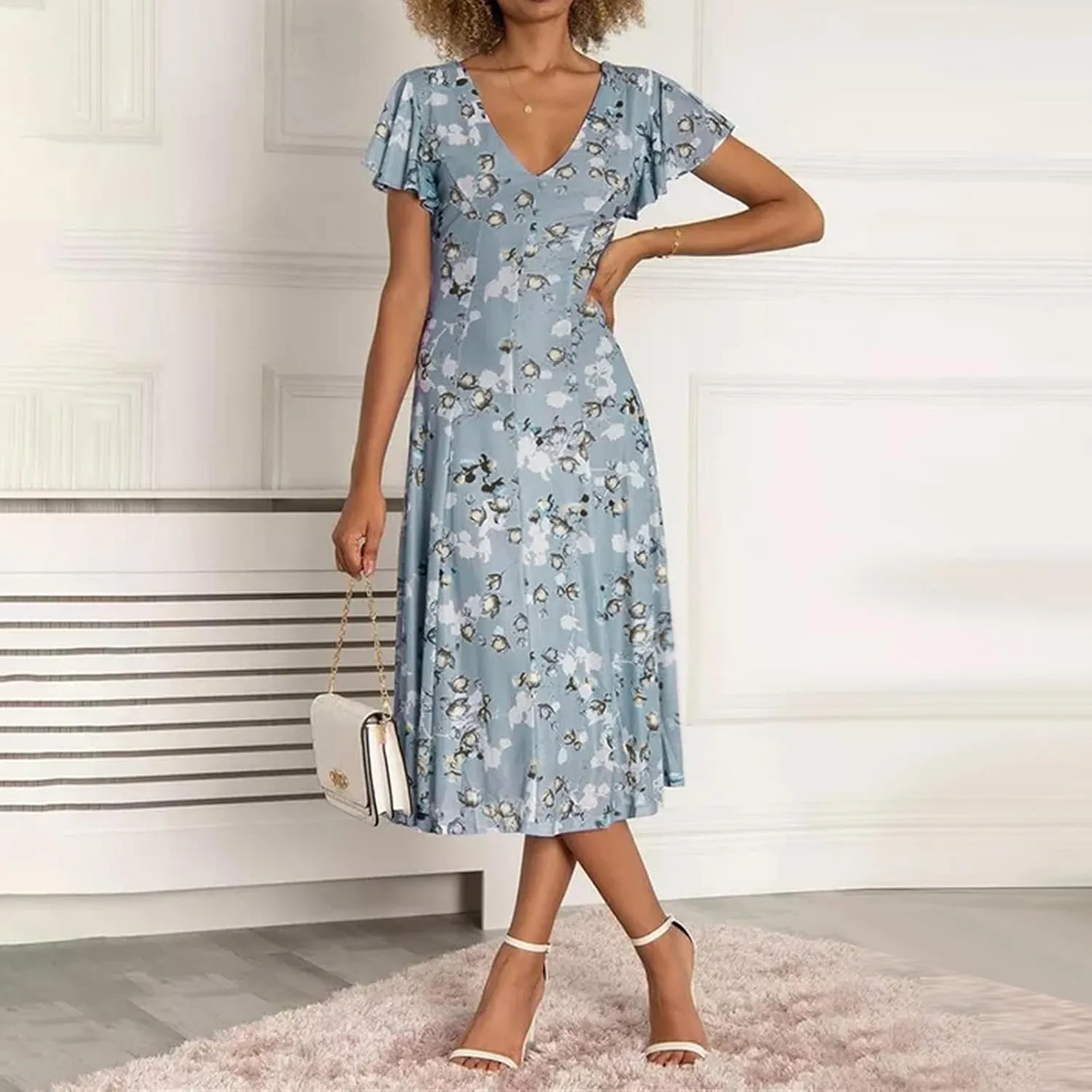 Summer Dresses for Women 2025 Dresses for Women 2025 Casual Spring Maxi Dress Floral Print