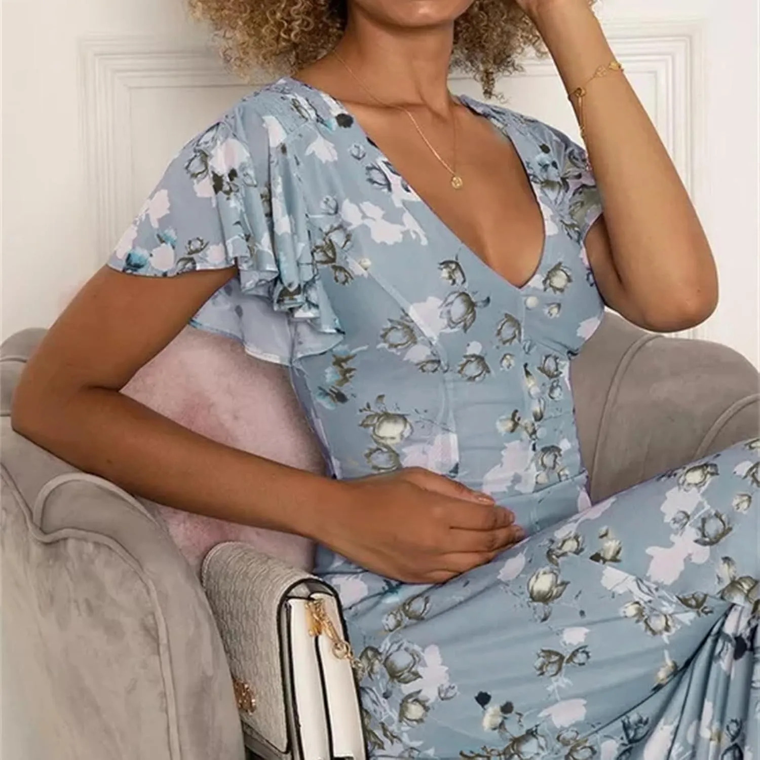 Summer Dresses for Women 2025 Dresses for Women 2025 Casual Spring Maxi Dress Floral Print