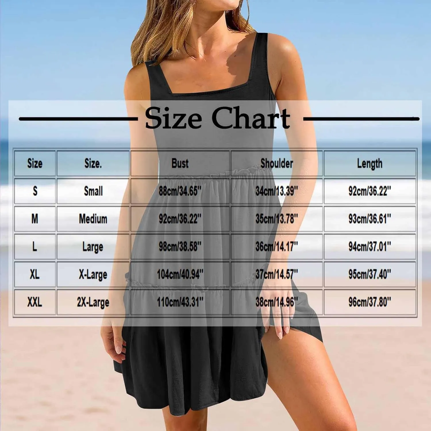 Summer Dresses for Women 2025 Vacation Knee Length Womens Sun Tank Dress Casual Sleeveless Women's Sundresses