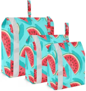 Summer Watermelon Packing Cubes Set of 3, Lightweight Travel Luggage Organizers Foldable Bags for Easy Packing and Organization