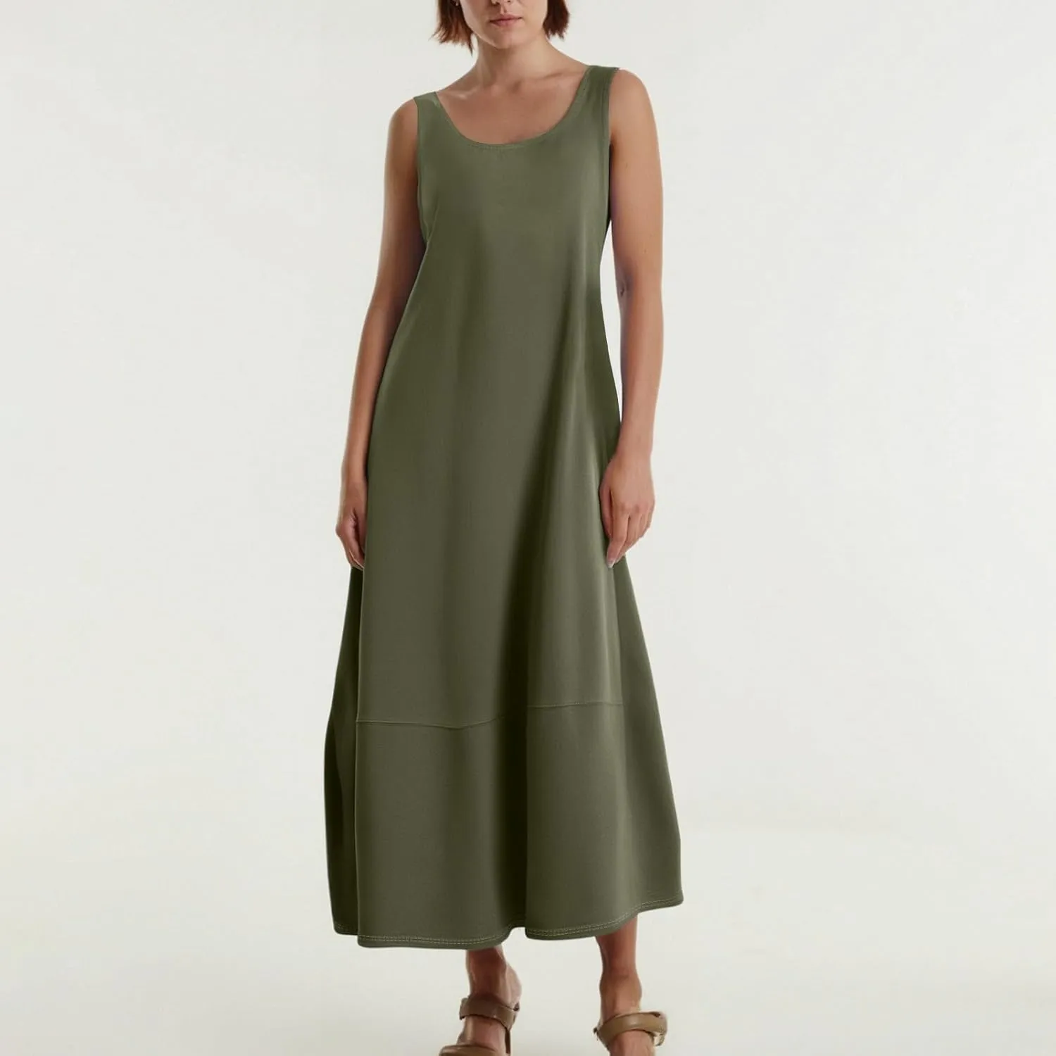 Sundresses for Women,2025 Summer Casual Scoop Neck Sleeveless Tank Maxi Dress,Trendy Floral Beach Vacation Dress