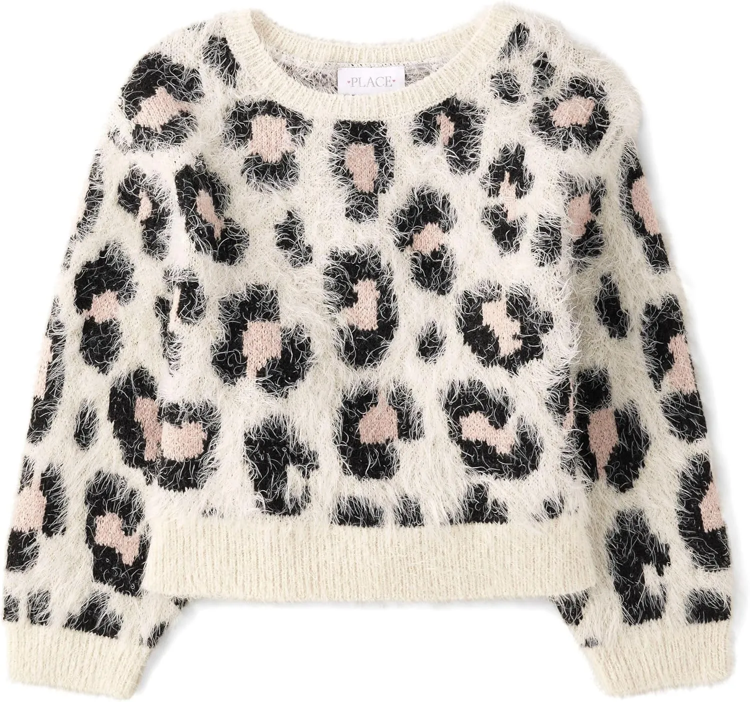 The Children's Place Girls' Long Sleeve Crew Neck Pullover Sweater