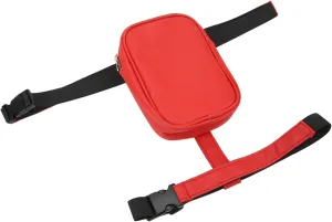 Thigh Harness Leg Bag Fanny Pack, PU Leather Women Thigh Harness Leg Bag Easy To Install Waterproof for Running (Red)