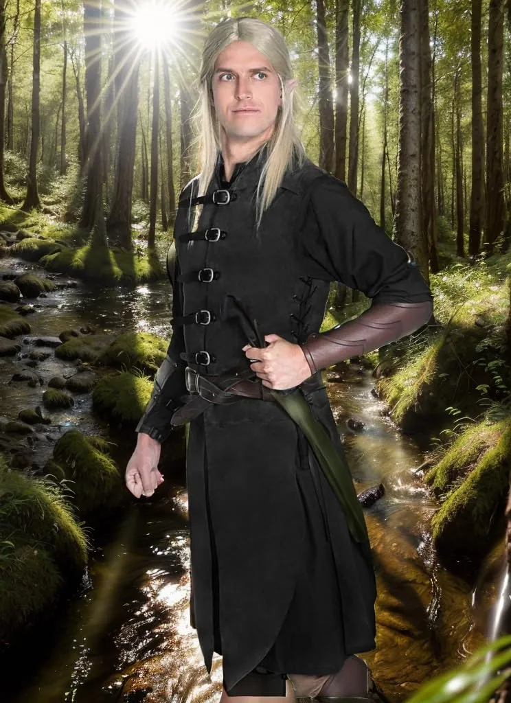 Unisex Sleeveless Medieval Gothic Tailcoat Jacket Steampunk Victorian Cosplay Halloween Costume