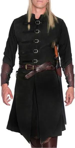 Unisex Sleeveless Medieval Gothic Tailcoat Jacket Steampunk Victorian Cosplay Halloween Costume