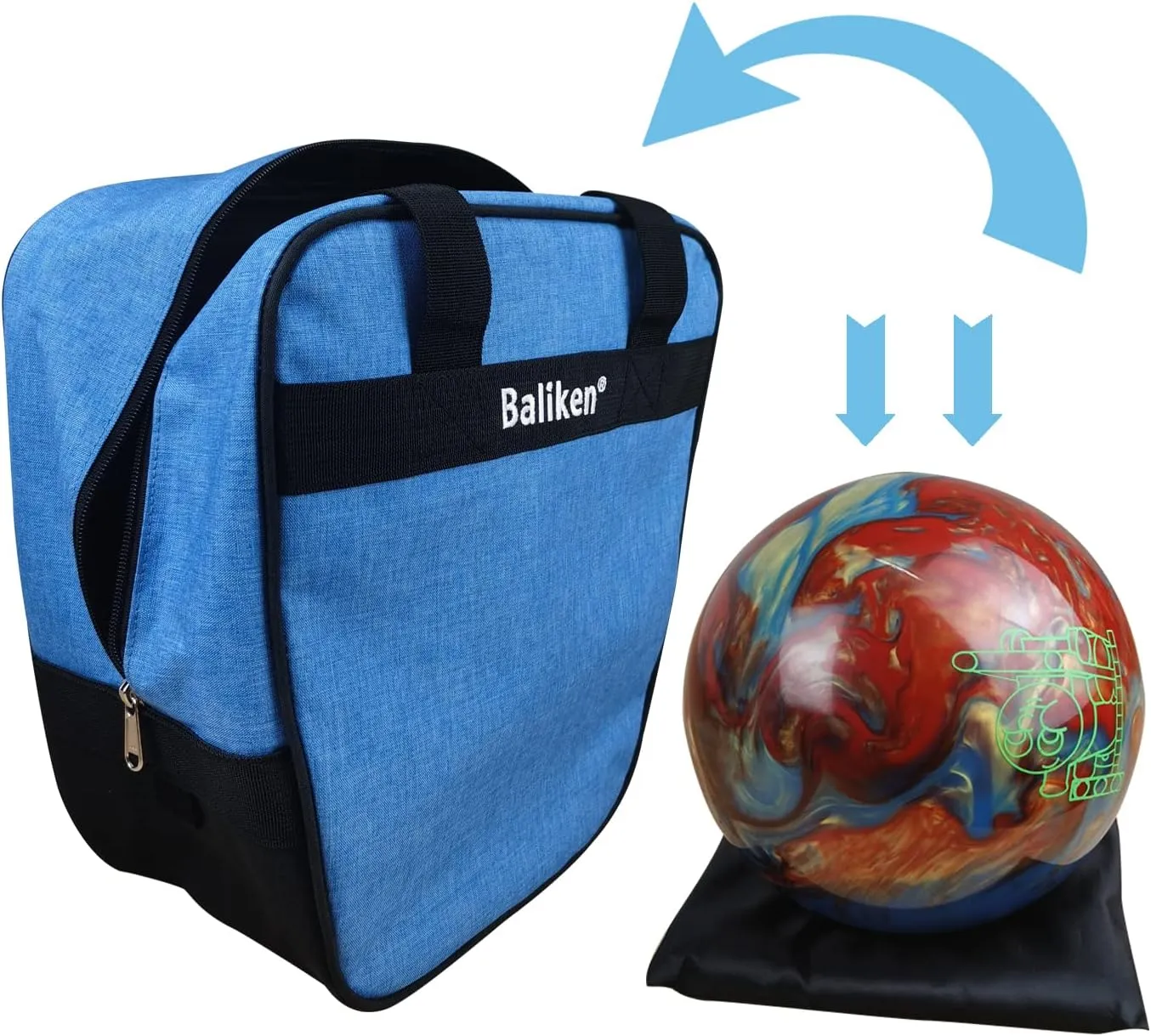 WALIKEN Bowling Single Tote Bag, Durable, Compact, and Stylish Durability Easy to Carry Holds One bowling ball