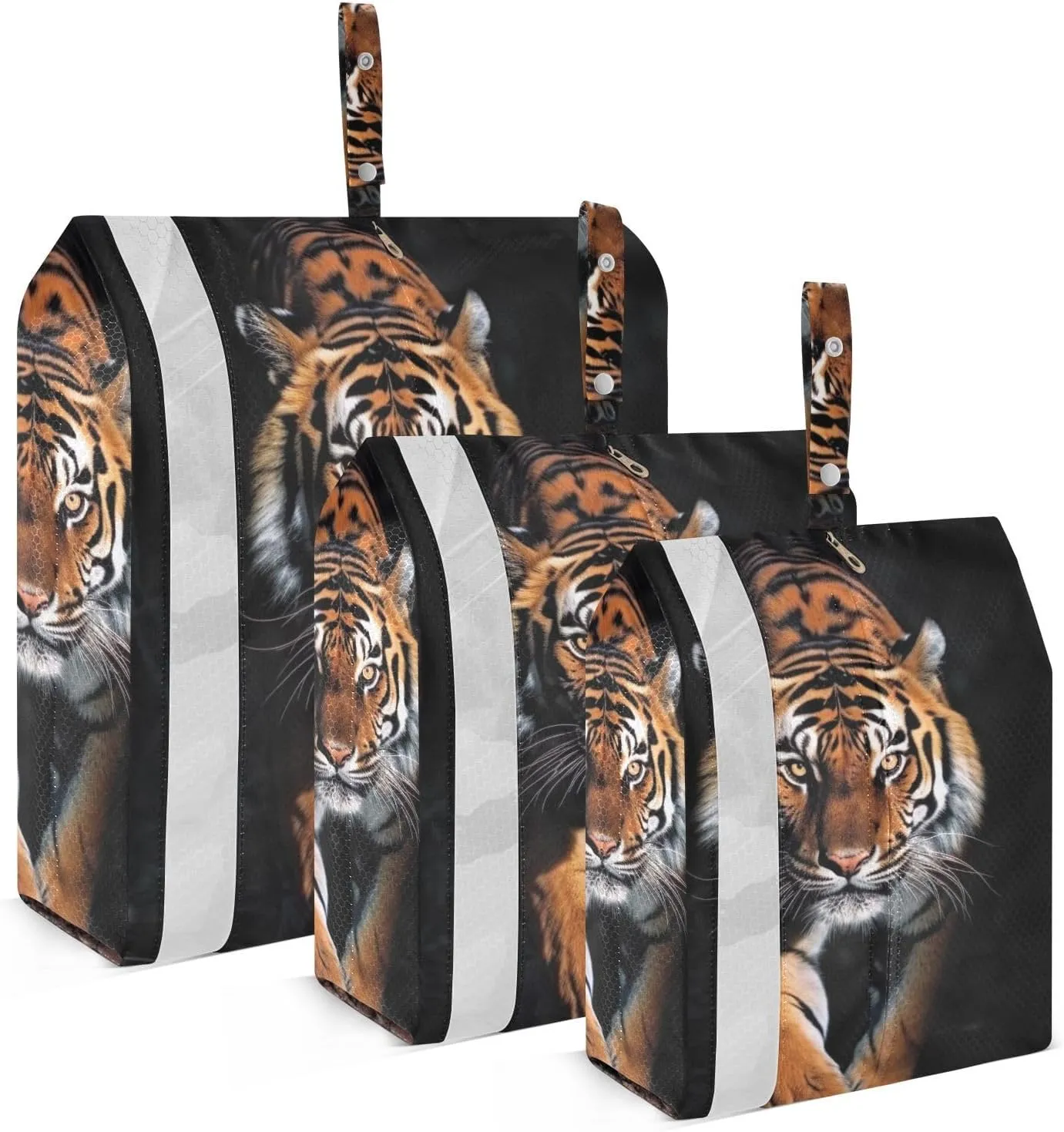 Walking Tiger Packing Cubes Set of 3, Lightweight Travel Luggage Organizers Foldable Bags for Easy Packing and Organization