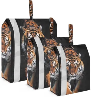 Walking Tiger Packing Cubes Set of 3, Lightweight Travel Luggage Organizers Foldable Bags for Easy Packing and Organization