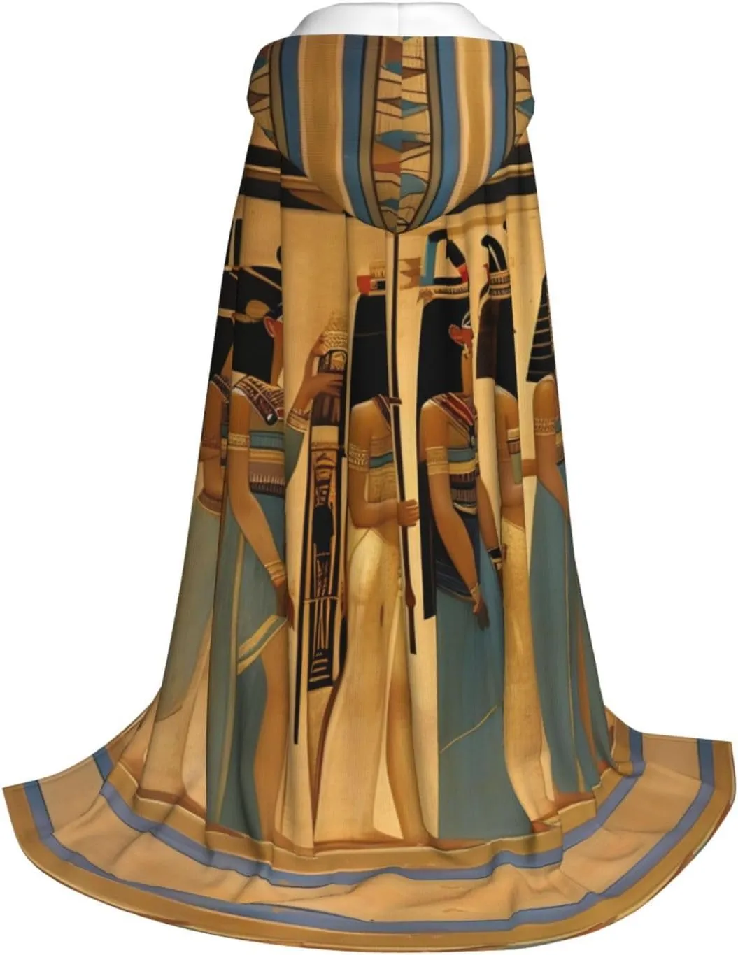 women in ancient egypt print Hooded Cloak Long Hooded Cloak Halloween Cloak Costumes Hooded Cape Masquerade Dress Up
