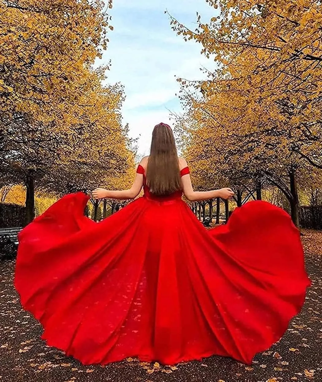 Women Long Slit Bridesmaid Dresses Off Shoulder A-line Pleated Chiffon Formal Evening Gowns