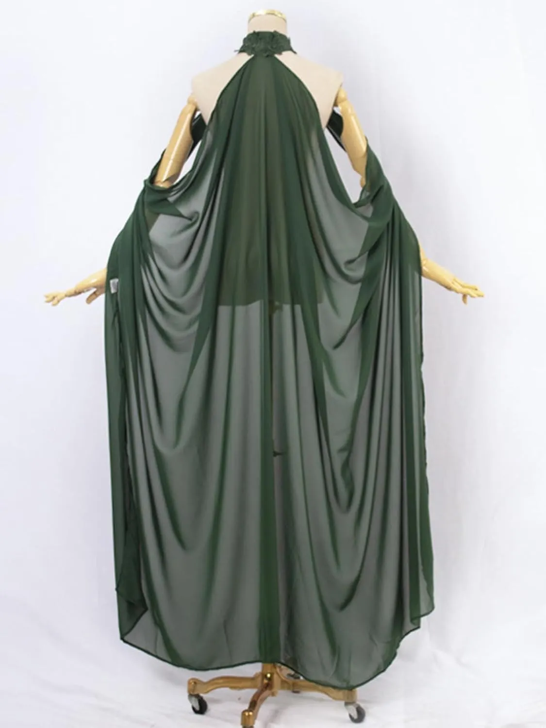 Women Medieval Vintage Elven Cape,Off Shoudler Forest Elf Queen Cloak Set (Elf Crown and Elf Ear included)