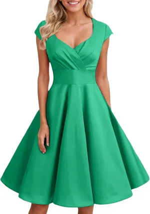 Women Short 1950s Retro Vintage Cocktail Party Swing Dresses Plus Size Woman Evening Dresses