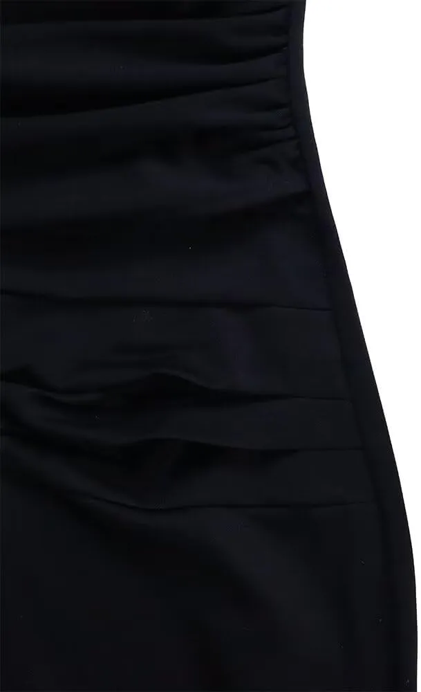 Women's Business Retro Ruffles 3/4 Sleeve Vintage Bodycon Peplum Formal Work Pencil Dress