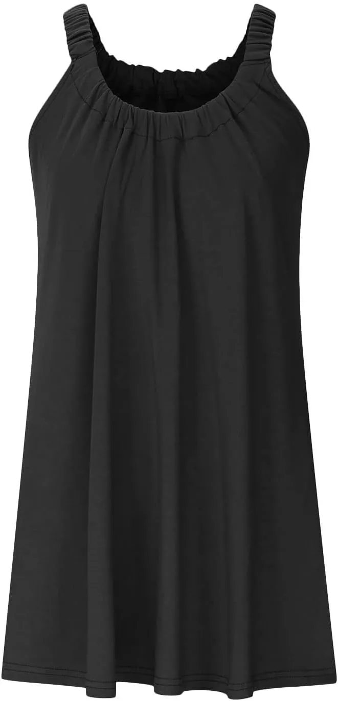 Womens Causal Summer Dress Beach Dress Sleeveless Waist Tie Front Bikini A- Line Mini Short Sun Dresses Beachwear