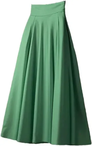 Women's High Waist Solid Color Temperament A-Line Skirt Retro Pleated Casual Skirt