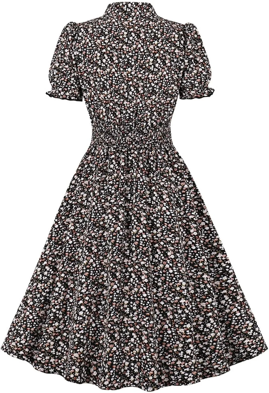 Women's V-Neckline Stretchy Casual Midi Plus Size Bridesmaid Dress Vintage 1950s Retro Rockabilly Prom Dresses